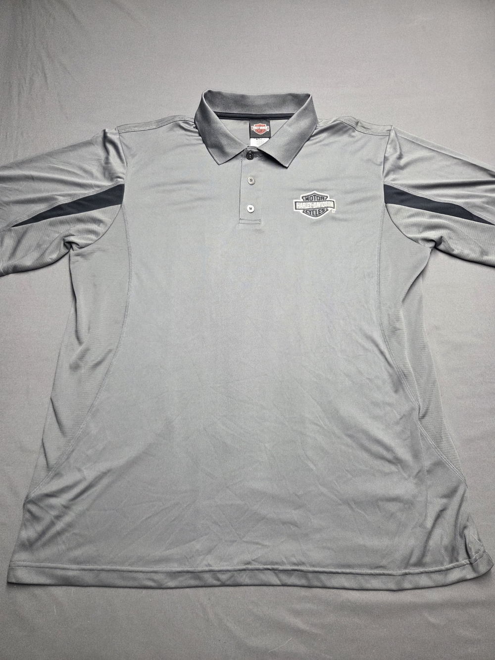 Harley-Davidson Premont Quebec Canada Performance Grey Polo Shirt Men's Size L